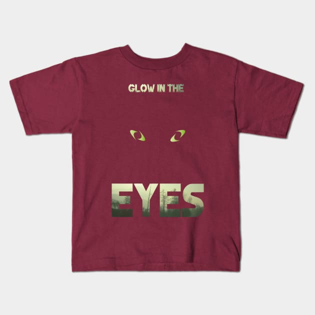 Glow in the eyes Kids T-Shirt by mypointink